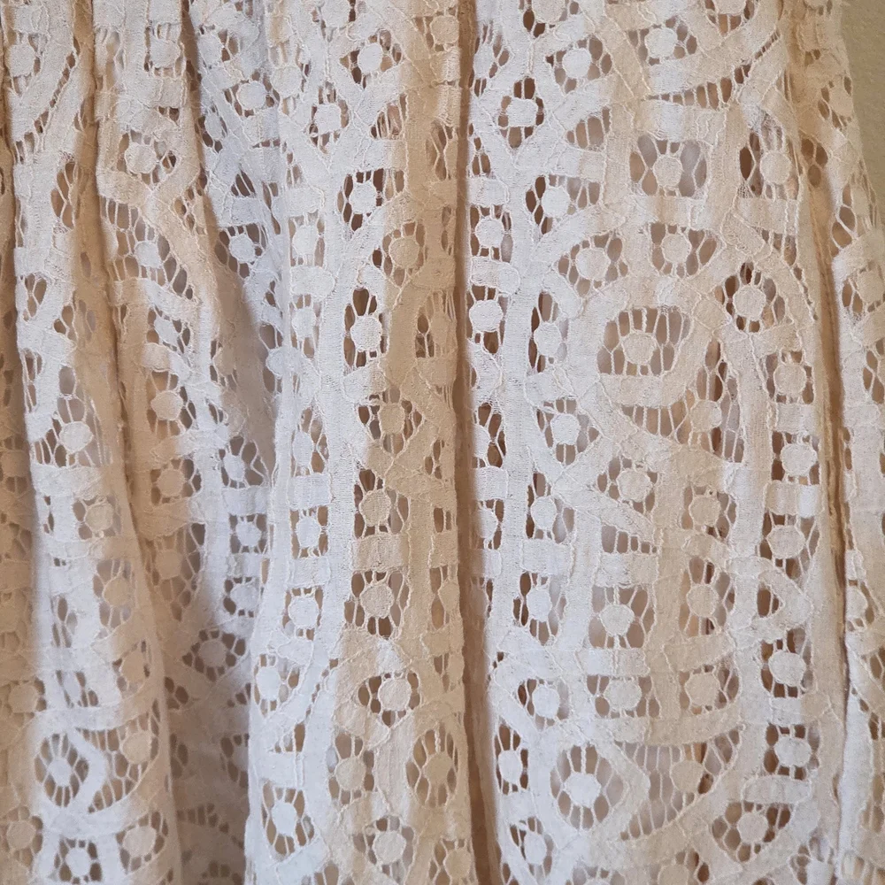J.Crew Factory Lace Fit‑and‑Flare Mini Dress Size 6 Sleeveless Lined Zip back